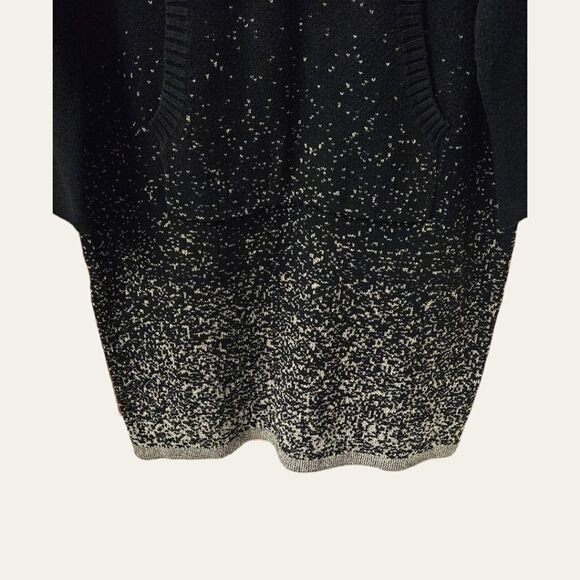 Torrid Plus Size Lurex Black Metalic Gold Hooded Kangaroo Pockets Mini dress 3X - Picture 7 of 16